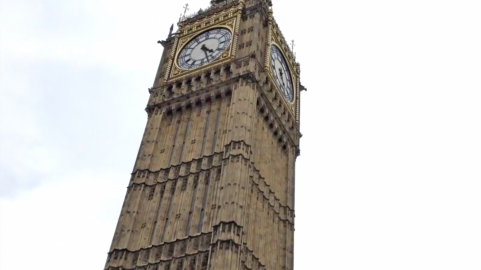 Big Ben clock tower spotted while walking in East London